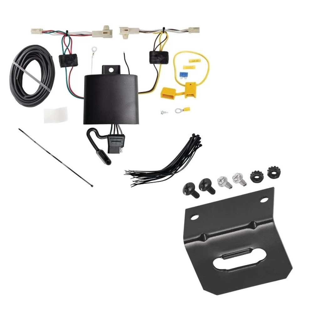 Trailer Wiring and Bracket For 22-27 Mitsubishi Outlander Plug & Play 4-Flat Harness