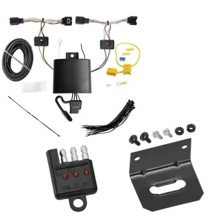 Plug and Play T-One Wiring Harness Connector 4-Flat Mounting Bracket 4-Flat Car End Tester w/ LED Display 118857 118144 20114 Tekonsha Trailer Wiring and Bracket Light Tester 21-22 Acura TLX Plug Play 4-Flat Harness 21 22 2021 2022 Trailer Wiring and Bracket w/ Light Tester For 21-24 Acura TLX Plug & Play 4-Flat Harness
