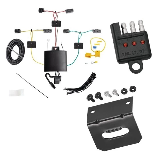 Plug and Play T-One Wiring Harness Connector 4-Flat Mounting Bracket 4-Flat Car End Tester w/ LED Display 118859 118144 20114 Tekonsha Trailer Wiring and Bracket Light Tester 21-22 Honda Civic Plug Play 4-Flat Harness 21 22 2021 2022 Trailer Wiring and Bracket w/ Light Tester For 21-24 Honda Civic Plug & Play 4-Flat Harness