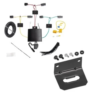 Trailer Wiring and Bracket For 22-26 Honda Civic Plug & Play 4-Flat Harness