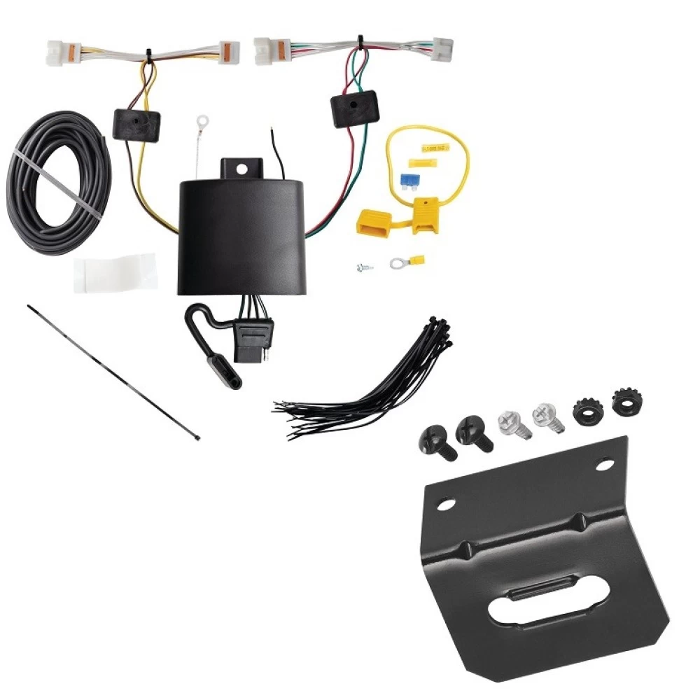 Trailer Wiring and Bracket For 21-23 KIA Rio Hatchback Plug & Play 4-Flat Harness