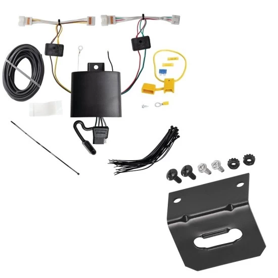 Trailer Wiring and Bracket For 21-23 KIA Rio Hatchback Plug & Play 4-Flat Harness