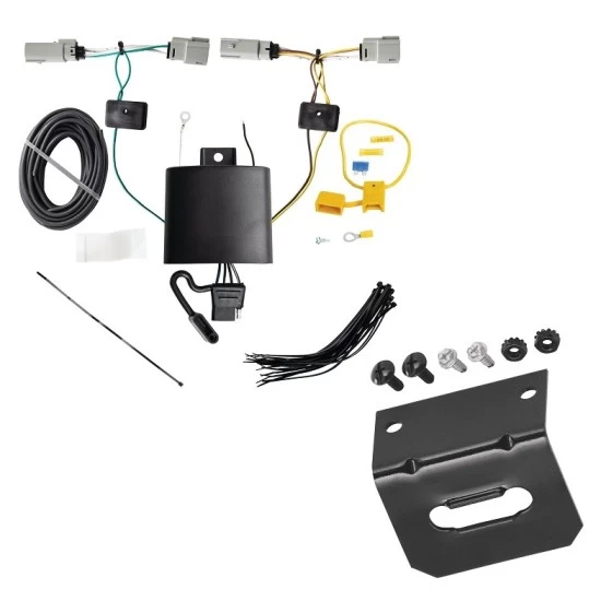 Plug and Play T-One Wiring Harness Connector 4-Flat Mounting Bracket Installation Instructions 118867 118144 Tekonsha Trailer Wiring and Bracket 21-22 Bronco Plug Play 4-Flat Harness 21 22 2021 2022 Trailer Wiring and Bracket For 21-24 Ford Bronco Plug & Play 4-Flat Harness