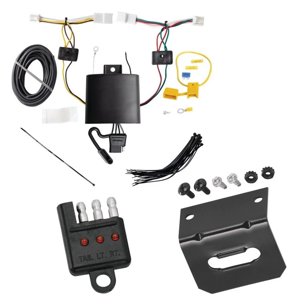 Trailer Wiring and Bracket w/ Light Tester For 22-25 Lexus NX350 Except F Sport NX250 NX350h NX450h+ Plug & Play 4-Flat Harness