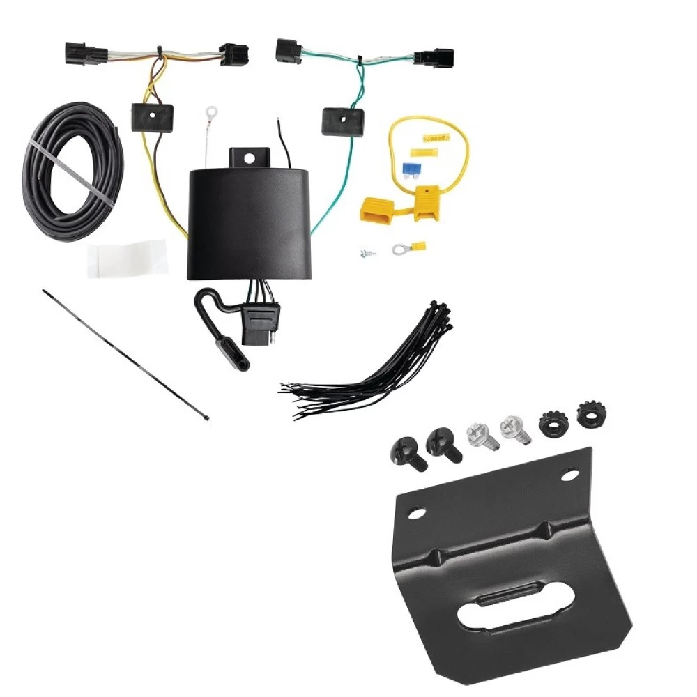 Trailer Wiring and Bracket For 22-26 Hyundai Ioniq 5 Plug & Play 4-Flat Harness