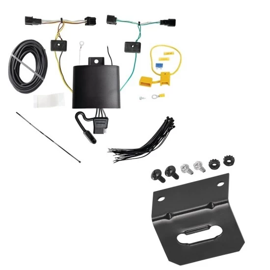 Trailer Wiring and Bracket For 22-26 Hyundai Ioniq 5 Plug & Play 4-Flat Harness