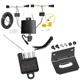 Trailer Wiring and Bracket w/ Light Tester For 23-25 KIA Sportage Plug & Play 4-Flat Harness