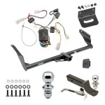 Ultimate Tow Package For 04-10 Toyota Sienna All Models Trailer Hitch w/ Wiring 2" Drop Mount Dual 2" and 1-7/8" Ball Lock Bracket Cover 2" Receiver Reese
