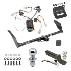 Ultimate Tow Package For 04-10 Toyota Sienna All Models Trailer Hitch w/ Wiring 2" Drop Mount Dual 2" and 1-7/8" Ball Lock Bracket Cover 2" Receiver Reese