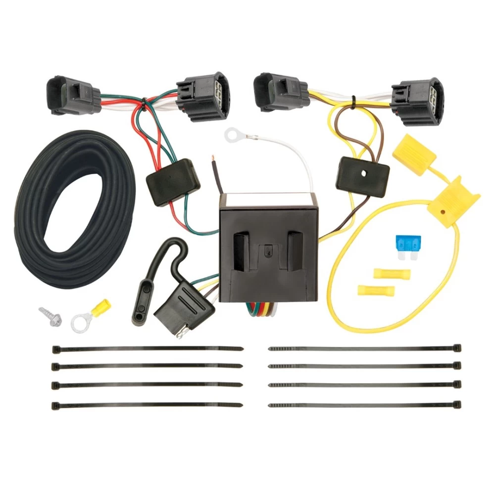 Reese Trailer Wiring and Bracket For 07-11 Dodge Nitro 08-12 Jeep Liberty Plug & Play 4-Flat Harness