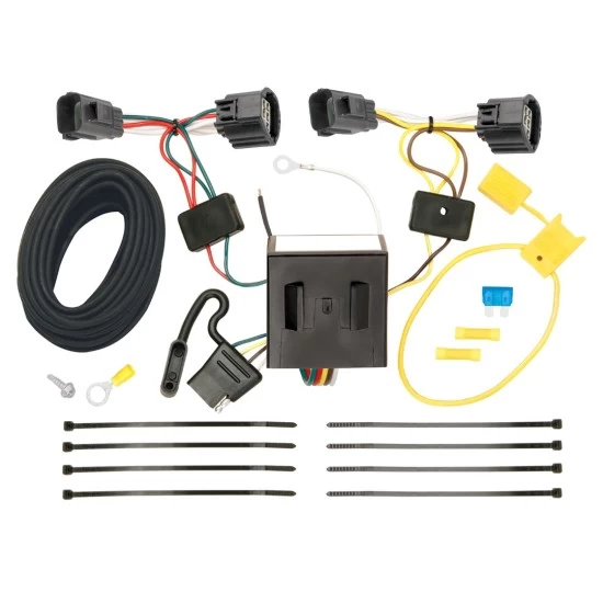 Reese Trailer Wiring and Bracket For 07-11 Dodge Nitro 08-12 Jeep Liberty Plug & Play 4-Flat Harness
