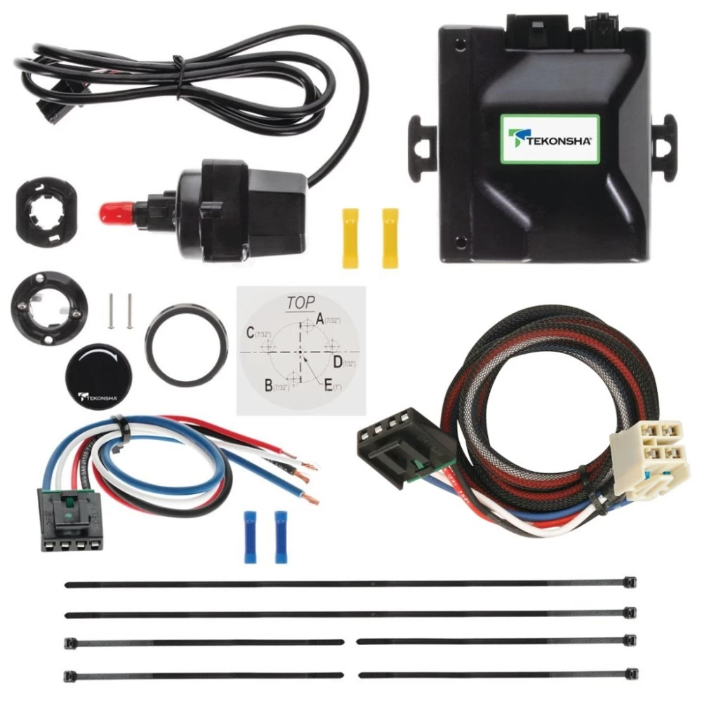 Tekonsha Prodigy iD Trailer Brake Control for 15-23 Chevy Suburban HD w/ Plug Play Wiring Adapter Bluetooth Edge App Proportional Module Box Controller