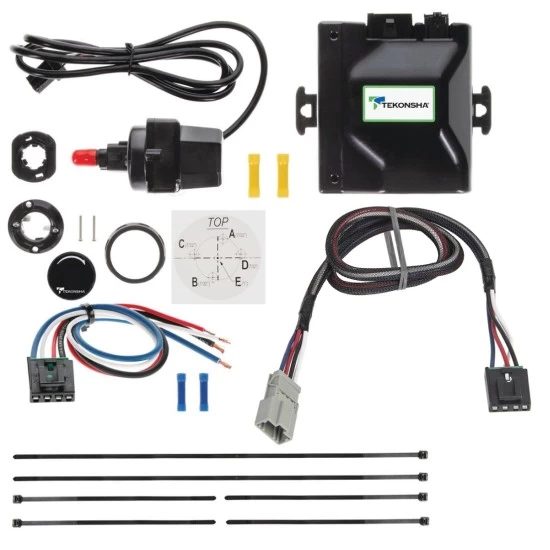 Tekonsha Prodigy iD Trailer Brake Control for 14-20 Acura MDX w/ Plug Play Wiring Adapter Bluetooth Edge App Proportional Module Box Controller