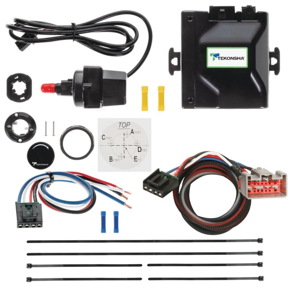 Tekonsha Prodigy iD Trailer Brake Control for 2016 Born Free Freedom Jewel Spirit Splendor Triumph 10-13 Monaco Montclair w/ Plug Play Wiring Adapter Bluetooth Edge App Proportional Module Box Controller