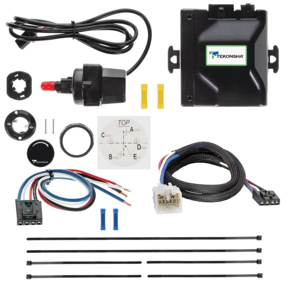Tekonsha Prodigy iD Trailer Brake Control for 13-21 Toyota Land Cruiser w/ Plug Play Wiring Adapter Bluetooth Edge App Proportional Module Box Controller