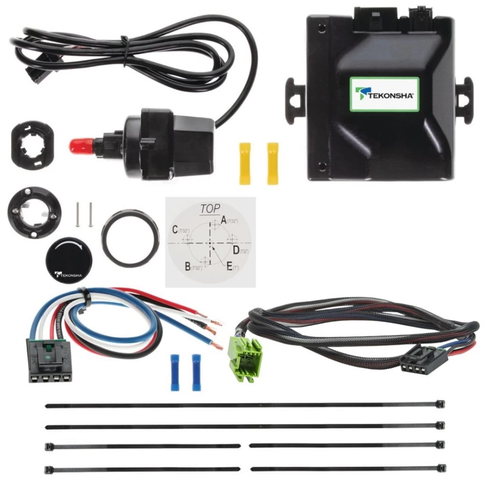 Tekonsha Prodigy iD Trailer Brake Control for 13-18 Roadtrek E-Trek RS- TS- CS- Adventurous SS-Agile 18 Chinook Bayside Countryside Eagle Phoenix USA w/ Plug Play Wiring Adapter Bluetooth Edge App Proportional Module Box Controller