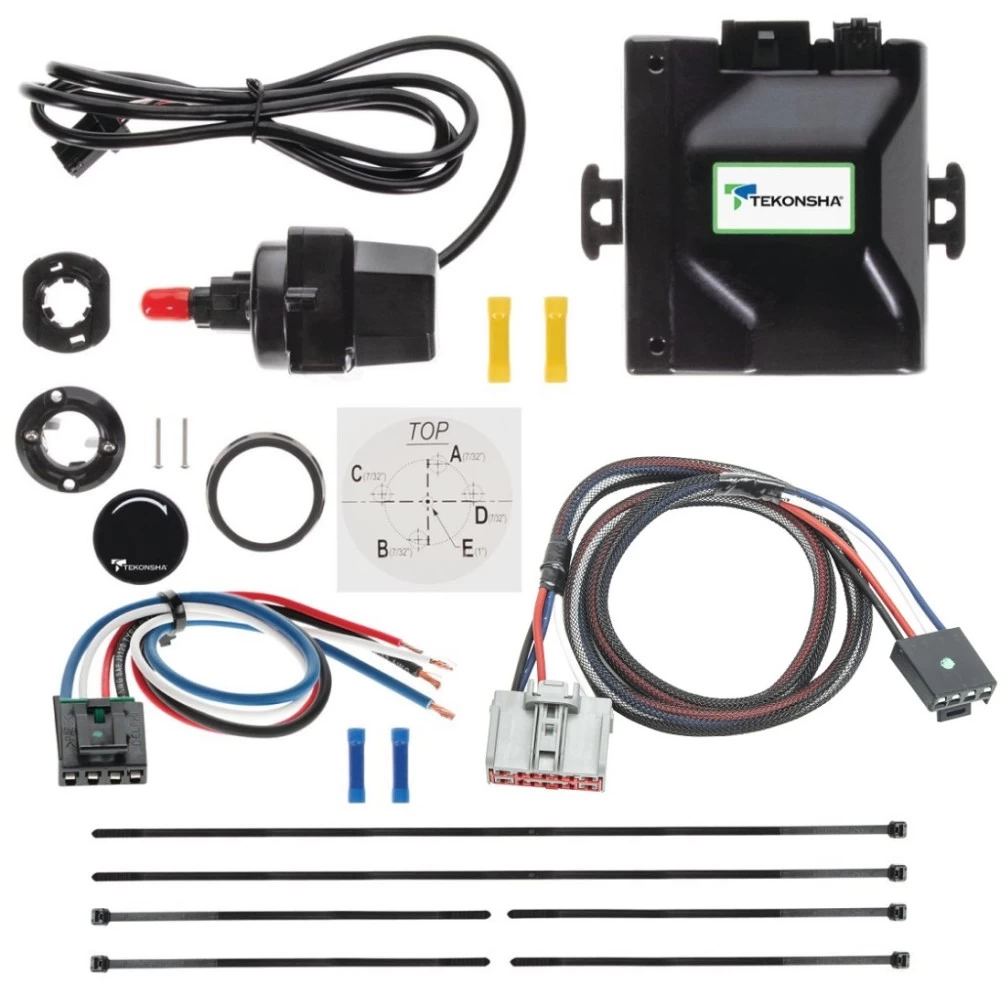 Tekonsha Prodigy iD Trailer Brake Control for 19-23 Chevy Silverado GMC Sierra 1500 20-23 2500 3500 HD w/ Plug Play Wiring Adapter Bluetooth Edge App Proportional Module Box Controller