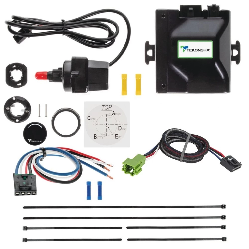 Tekonsha Prodigy iD Trailer Brake Control for 16-23 Mercedes GLE350 GLE63 AMG w/ Plug Play Wiring Adapter Bluetooth Edge App Proportional Module Box Controller