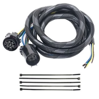 20140 2010 2011 2012 2013 2014 2015 2016 10 11 12 13 14 15 16 Toyota Tundra w/Factory 7-Way Tow-Ready Fifth Wheel Trailer Wiring Harness 7-Way Fifth Wheel Adapter Harness, 7-Way RV Round Tow Plug Harness Flat Pin U.S. Car Connector Assembly 7 ft. w/Pigtails for Choice of Hardwiring 6 or 7-Way RV Round Tow Plug Harness Connector, Dodge, Ford, GM, RAM & Toyota