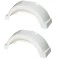 Set of 2 White Fulton Single Axle Trailer Fenders 12" Wheels Top Step 23-11/16" Long Boat Utility Sale Replacement