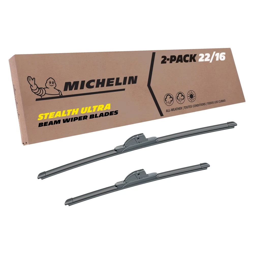 2006, 2007, 2008, 2009, Pontiac, Solstice, Windshield, Wiper, Blades, 2, Pack, Michelin, Stealth, Ultra, 22, &, 16, inch, Si Fits 2006-2009 Pontiac Solstice Windshield Wiper Blades Replacement 2 Pack Michelin Stealth Ultra 22 & 16 inch Size