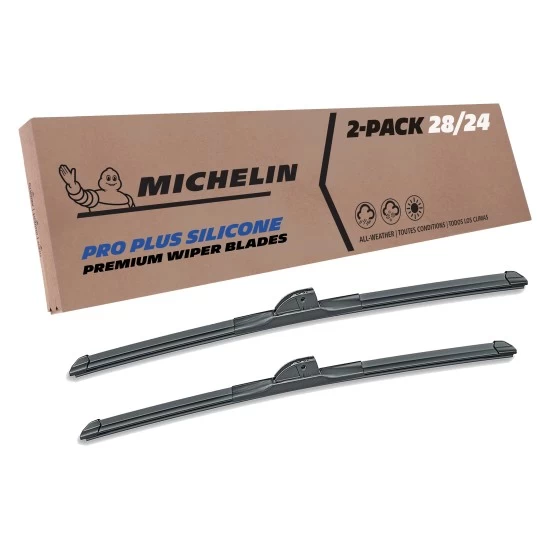 2004, 2005, 2006, 2007, 2008, 2009, 2010, Peugeot, 307, Windshield, Wiper, Blades, 2, Pack, Michelin, Pro, Plus, Silicone, 28, &, 24, inch, Siz Fits 2004-2010 Peugeot 307 Windshield Wiper Blades Replacement 2 Pack Michelin Pro Plus Silicone 28 & 24 inch Size