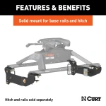 Curt base rail kit for Chevy Silverado & GMC Sierra, black
