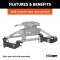 Curt Spyder Gooseneck Trailer Hitch for Silverado, carbide black finish.