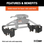 16419 - Custom 5th Wheel Brackets, Select Dodge Ram 1500 (Except Extended Crew Cab) Curt A16 Dual Jaw 5th Wheel Hitch for 2002-2008 Dodge Ram 1500
