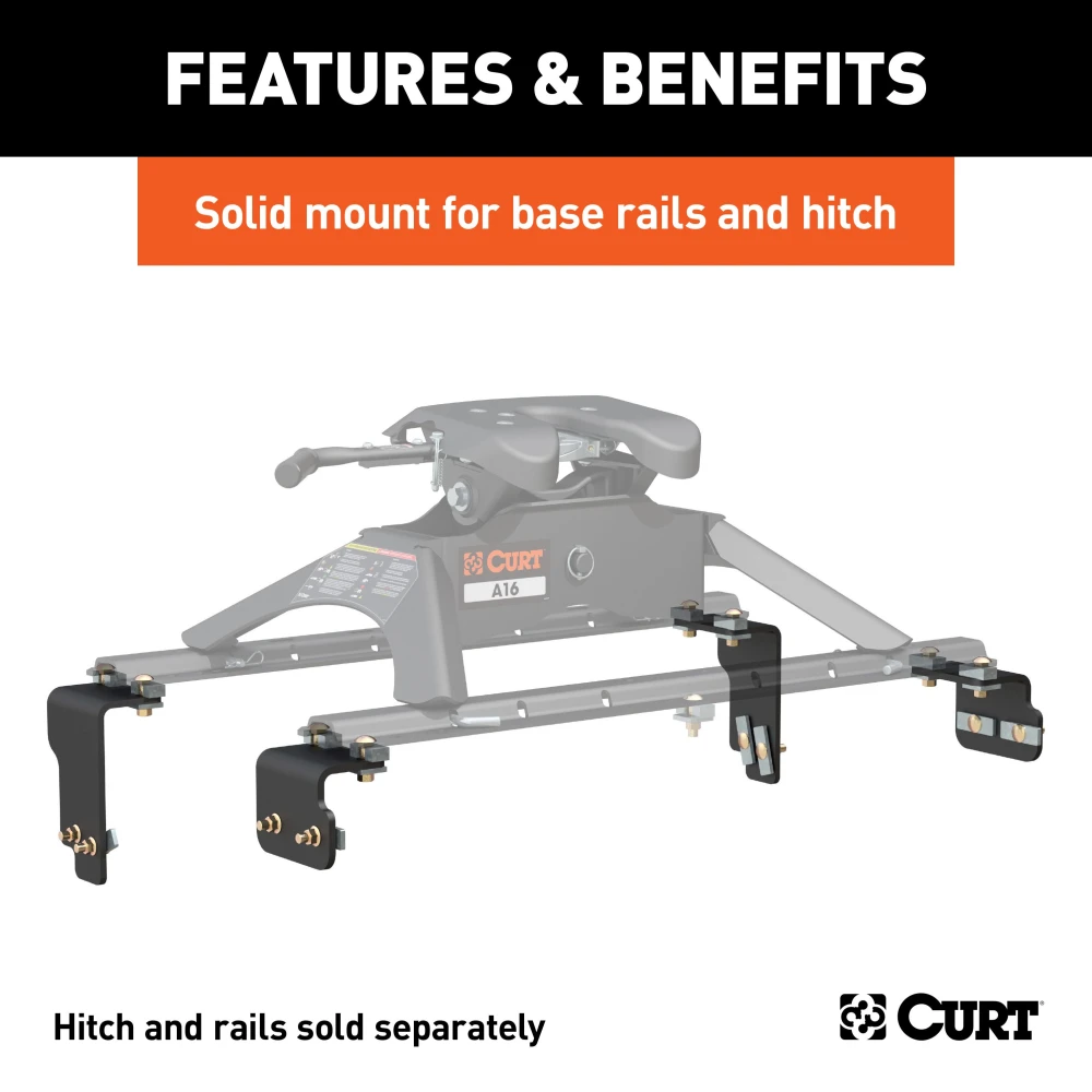 Curt E16 5th Wheel Hitch for Nissan Titan with 16,000 LB capacity