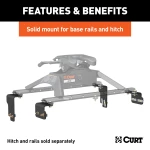 Curt E16 5th Wheel Hitch for Nissan Titan with 16,000 LB capacity
