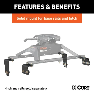 Curt E16 5th Wheel Hitch for Nissan Titan with 16,000 LB capacity