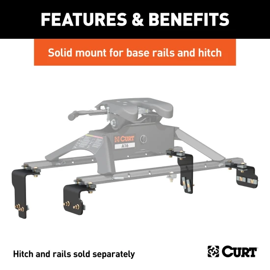 Curt E16 5th Wheel Hitch for Nissan Titan with 16,000 LB capacity