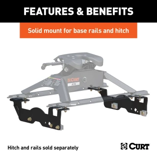 Curt Q20 Dual Jaw 5th Wheel Trailer Hitch for Ford F150 - 20K