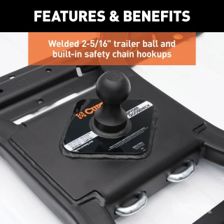 Curt Spyder Gooseneck Trailer Hitch for Silverado, carbide black finish.