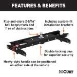 Curt Double Lock Gooseneck Hitch for Ford F150 and F250