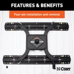 Curt Spyder 25K Gooseneck Trailer Hitch for Ford, Carbide Black