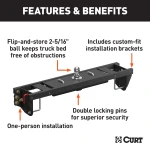 Curt A16 dual jaw 5th wheel hitch for Chevy Silverado GMC Sierra