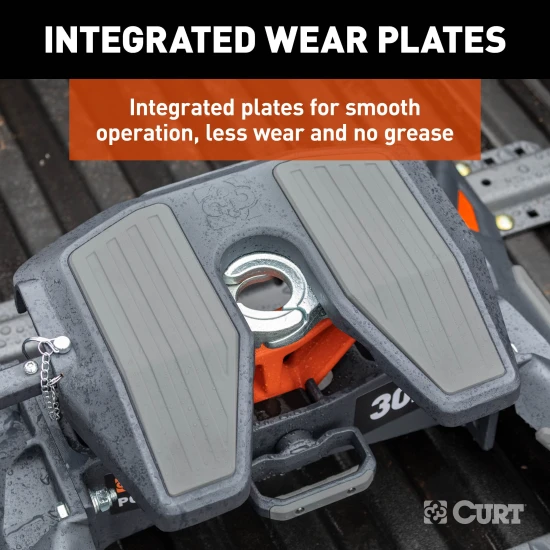 Curt PowerRide 5th Wheel Hitch with 30K capacity on Dodge Ram