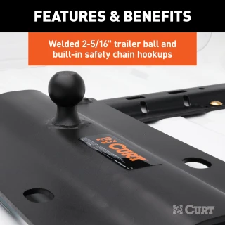 Curt 25K Gooseneck Trailer Hitch with Reese Outboard Rails for Ford F250 F350
