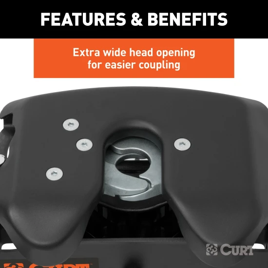 Curt A25 Dual Jaw 5th Wheel Trailer Hitch, Ram 2500/3500