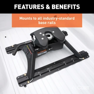 CURT A16 Dual Jaw 5th Wheel Trailer Hitch for Ram 1500, 16K Towing Capacity