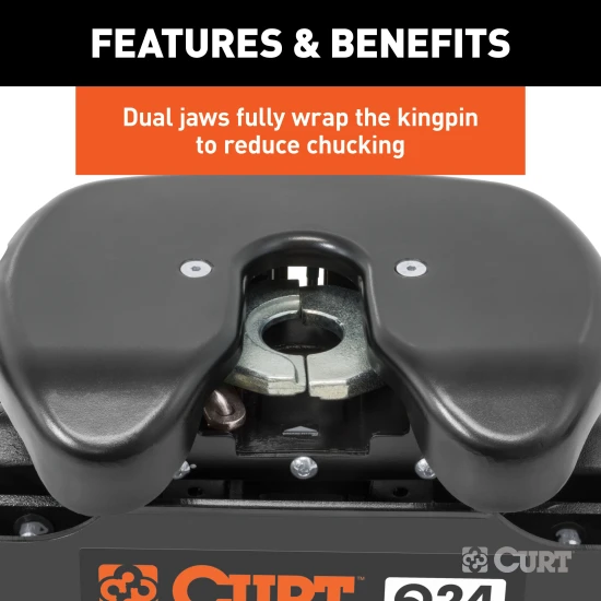 Curt Q24 Dual Jaw 5th Wheel Hitch for 2019-2025 Ram 1500