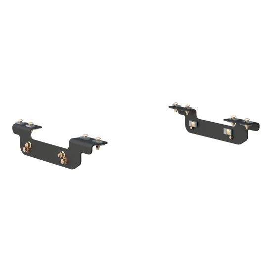 Curt Industry Standard Base Rail Kit with Quick Connect Brackets for Fifth Wheel & Gooseneck Hitches, Gray Finish, fits Chevy and GMC 2011-2019