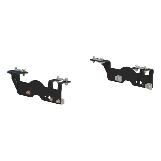 16911 - Custom 5th Wheel Brackets, Select Ford F-150 Curt 25K Gooseneck Trailer Hitch Bent Plate with Reese Rails for Ford