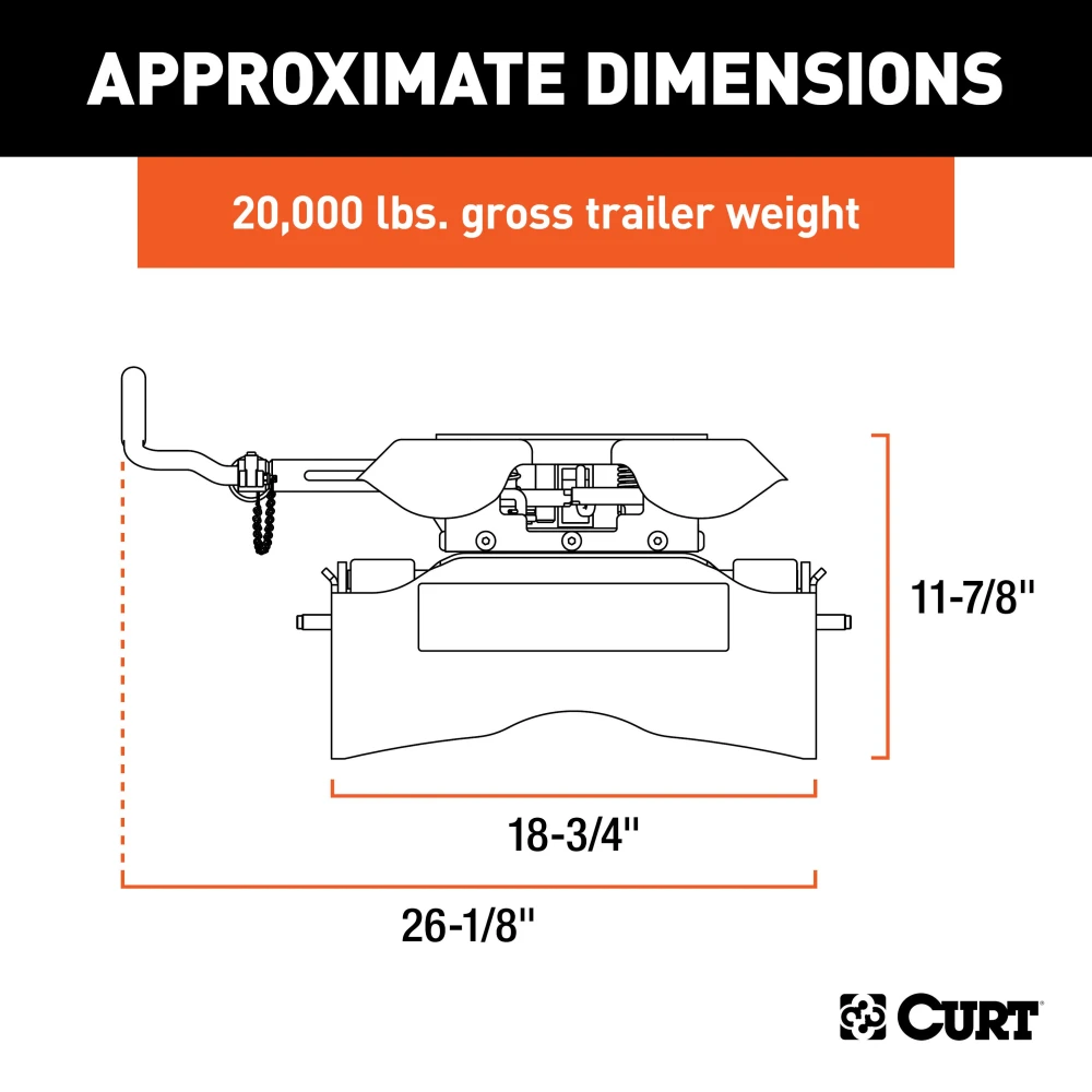 Curt Q20 Trailer Hitch for Ram 2500 and 3500 trucks
