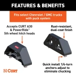 Curt Fifth Wheel Base Kit for 2020 Chevy Silverado and GMC Sierra