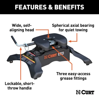 Curt Q24 Dual Jaw 5th Wheel Hitch for 2019-2025 Ram 1500