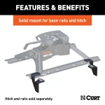 Curt CrossWing 5th Wheel Hitch with 20,000 lbs capacity for Dodge Ram