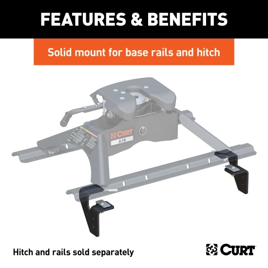 Curt PowerRide 5th Wheel Hitch with 30K capacity on Dodge Ram